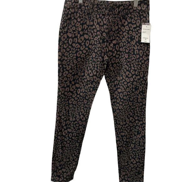 Sanctuary Leopard Twill Skinny Pants Black Brown - NWT Size 26‎ - Picture 1 of 6